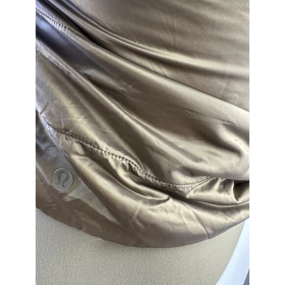 *Damaged/Flawed Lululemon Non-Stop Bomber Jacket Bold Beige Gold Zip Size 4 - Picture 12 of 16